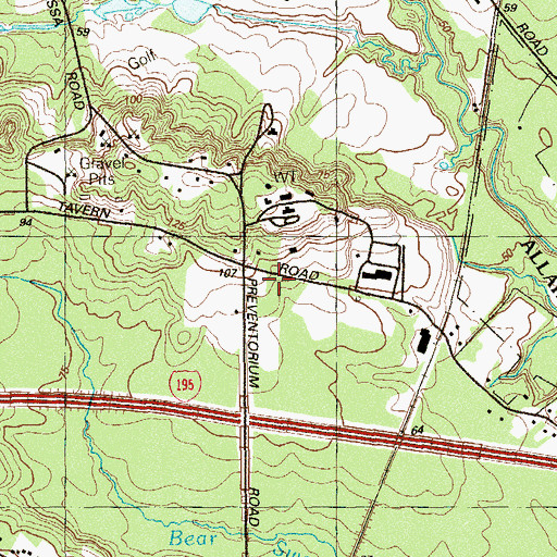 Topographic Map of Oak Green Park, NJ