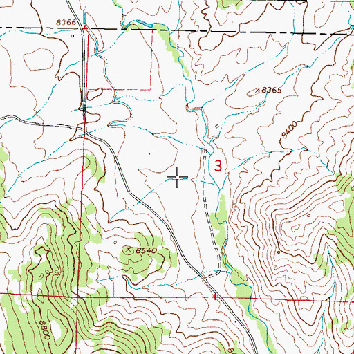 Topographic Map of Morning Shadows Ranch Airport, CO