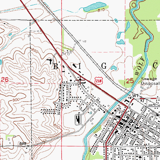 Topographic Map of La Porte City Clinic, IA