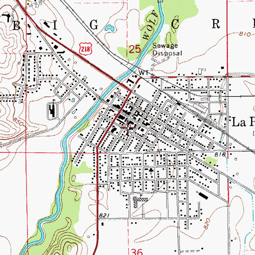 Topographic Map of Saint Paul United Methodist Church, IA
