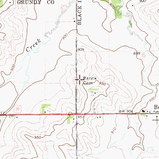 Topographic Map of Rarick Cemetery, IA