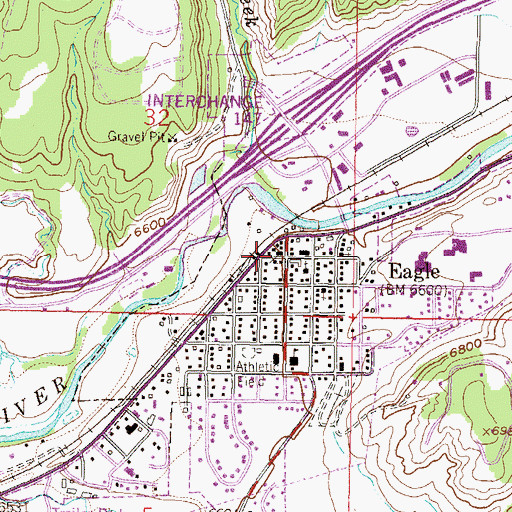 Topographic Map of Eagle, CO