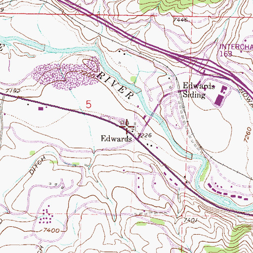 Topographic Map of Edwards, CO