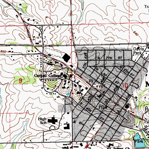 Topographic Map of Wade House, IA