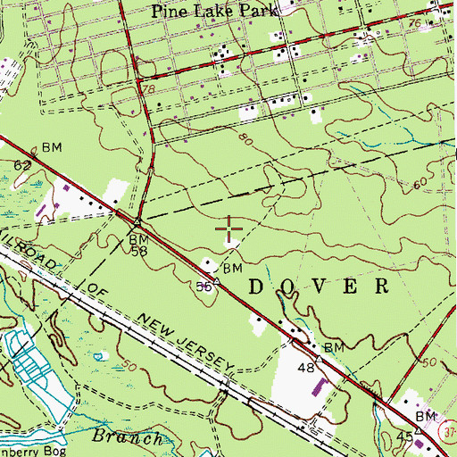Topographic Map of Toms River Industrial Park, NJ