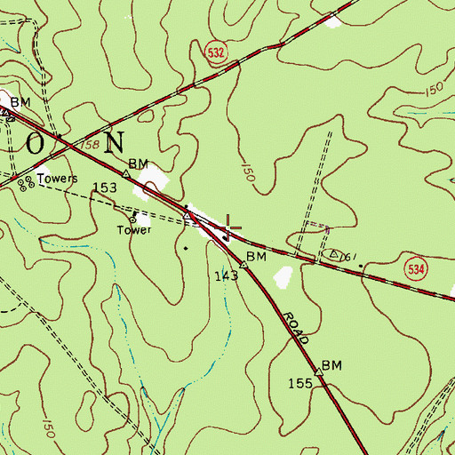 Topographic Map of Hi-Way Lodge, NJ