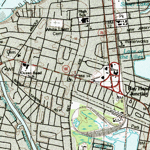 Topographic Map of Good Shepherd Lutheran Church, NJ