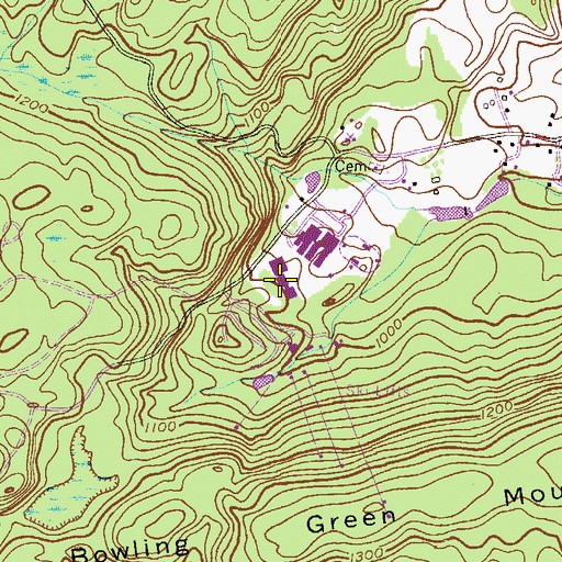Topographic Map of Jefferson Township Middle School, NJ
