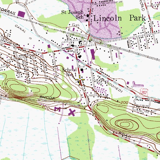 Topographic Map of First Reformed Church, NJ