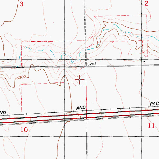 Topographic Map of Arriba Evergreen Cemetery, CO
