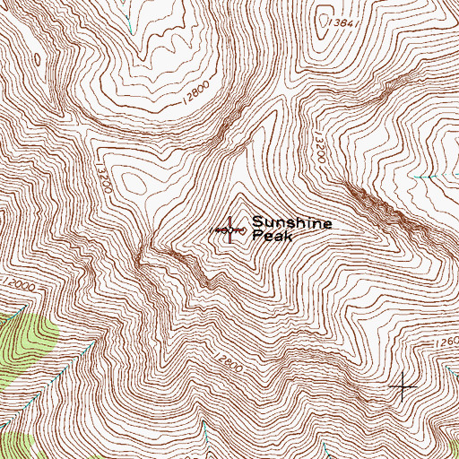 Topographic Map of Sunshine Peak, CO