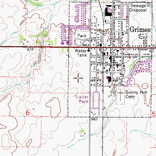Topographic Map of South Prairie Elementary School, IA