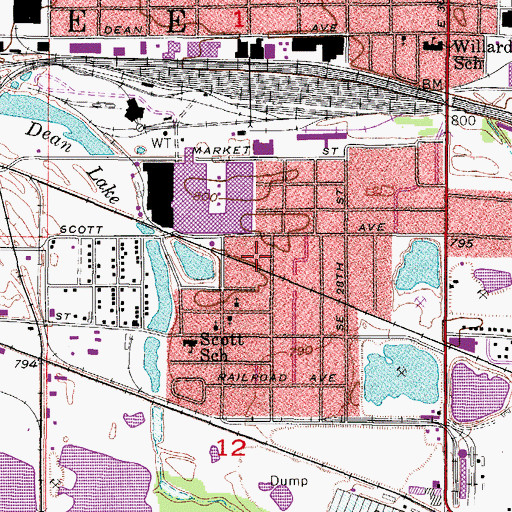 Topographic Map of Chesterfield Park, IA