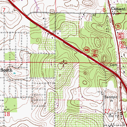 Topographic Map of Villages Elementary School, FL