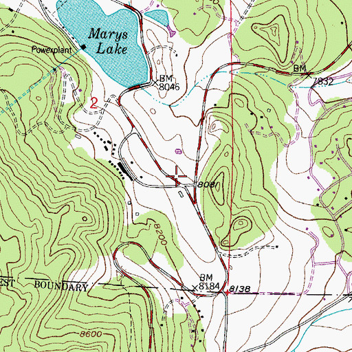 Topographic Map of KSIR-AM (Estes Park), CO