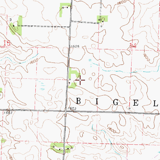 Topographic Map of John Erickson State Wildlife Management Area, MN
