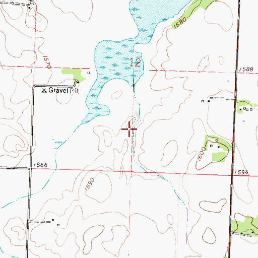 Topographic Map of James Willey State Wildlife Management Area, MN