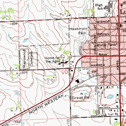 Topographic Map of Mary Jane Good Samaritan Home, MN