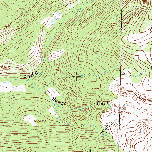 Topographic Map of Routt National Forest, CO