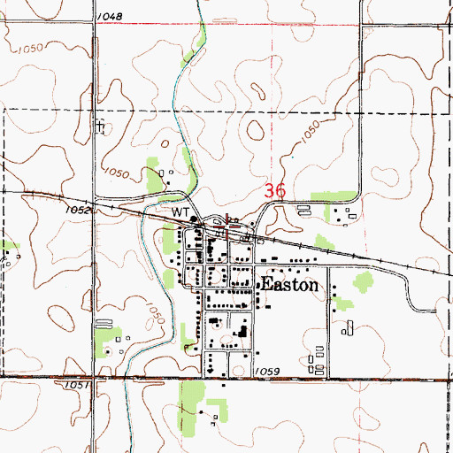Topographic Map of Easton, MN