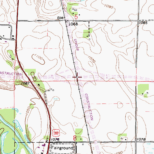 Topographic Map of Interchange 119, MN