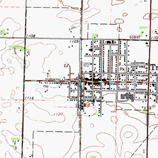 Topographic Map of Truman Post Office, MN