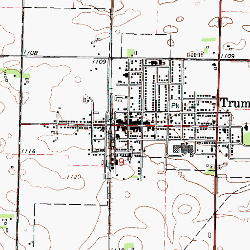 Topographic Map of Community Baptist Church, MN