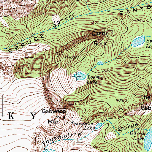 Topographic Map of Loomis Lake, CO