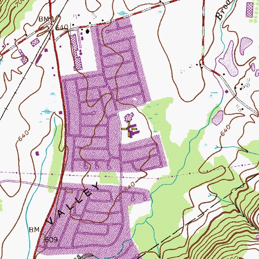 Topographic Map of Mountain View Elementary School, NJ