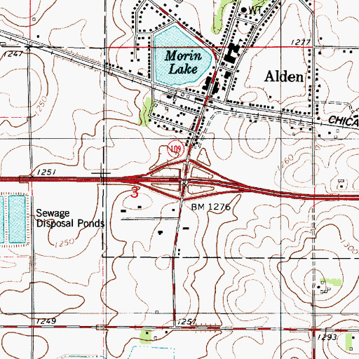Topographic Map of Interchange 146, MN
