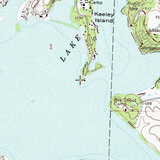 Topographic Map of Rauenhorst Point, MN