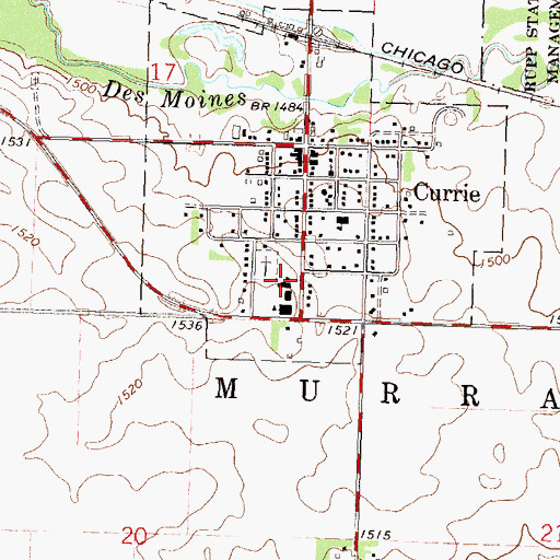Topographic Map of Immaculate Heart of Mary Church, MN