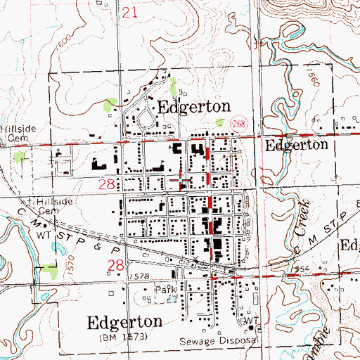 Topographic Map of First Christian Reformed Church, MN