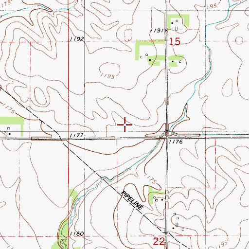Topographic Map of River Bend Campground, MN