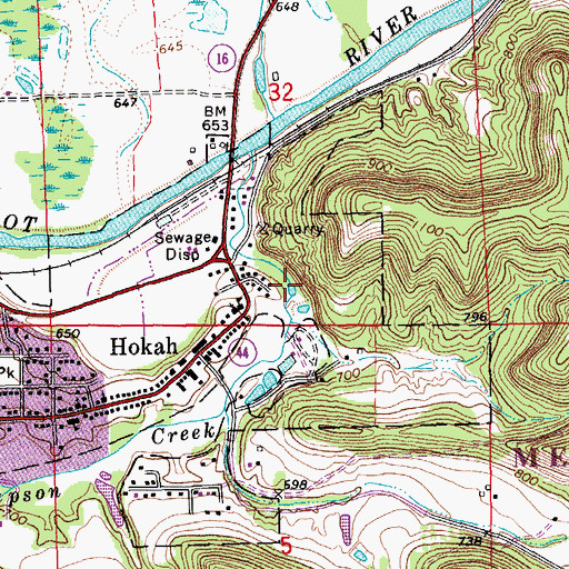 Topographic Map of Como Falls Park, MN