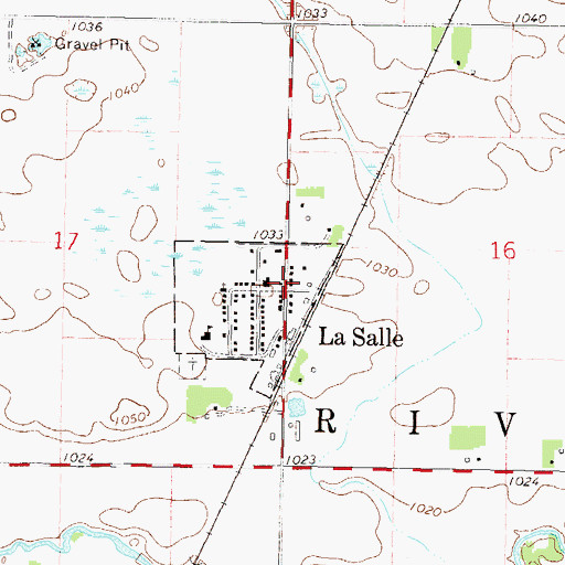 Topographic Map of La Salle Library, MN
