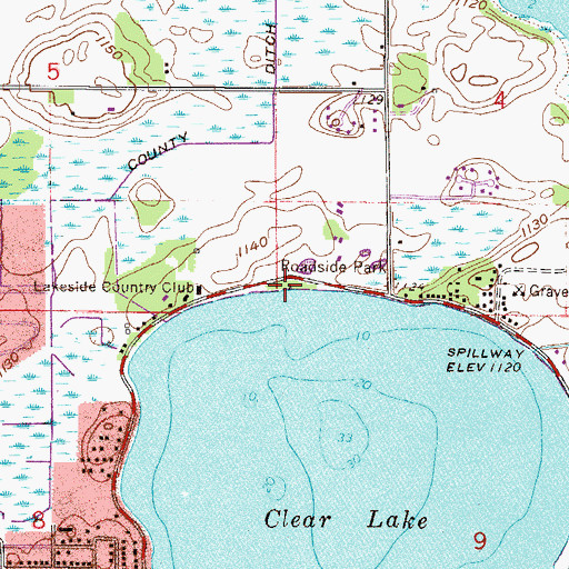 Topographic Map of Sportsmans Park, MN