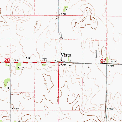 Topographic Map of Vista Evangelical Covenant Church, MN