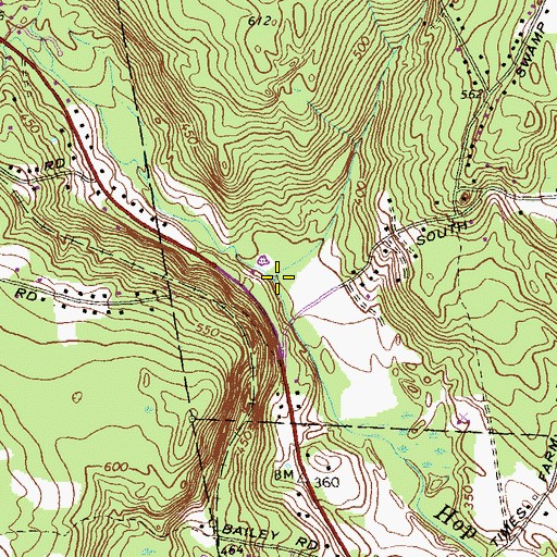 Topographic Map of Ash Brook, CT