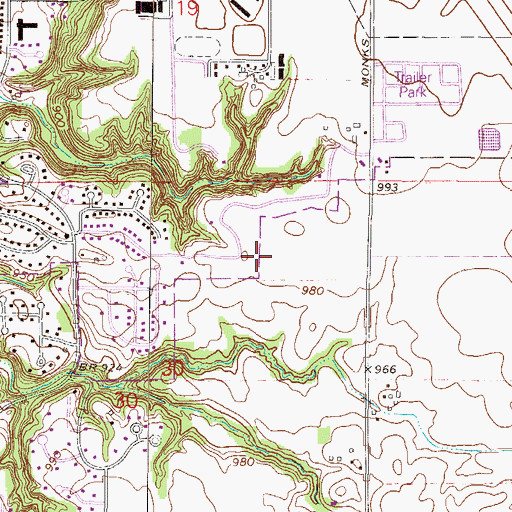 Topographic Map of F Buscher Park, MN