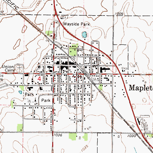 Topographic Map of Mapleton Family Clinic, MN