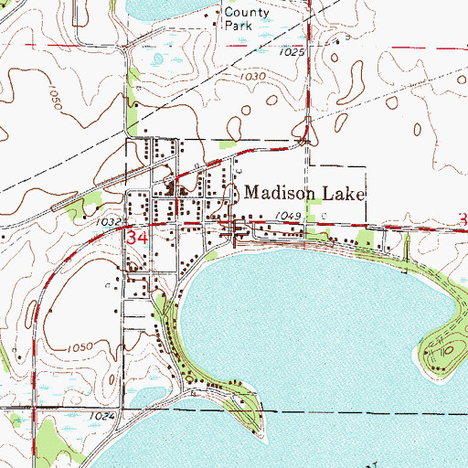 Topographic Map of All Saints Academy, MN