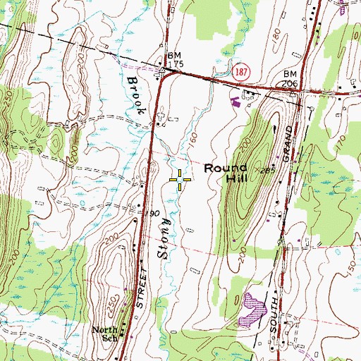 Topographic Map of Austin Brook, CT