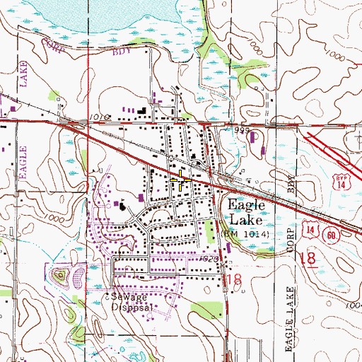 Topographic Map of Salem Evangelical Lutheran Church, MN