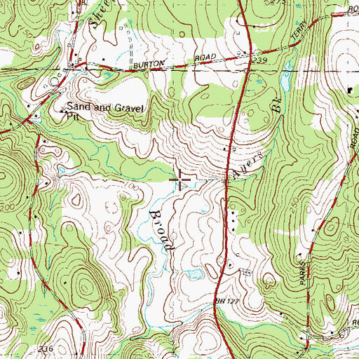 Topographic Map of Ayers Brook, CT