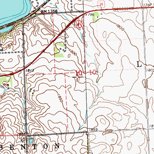 Topographic Map of Briffett Family Cemetery, MN
