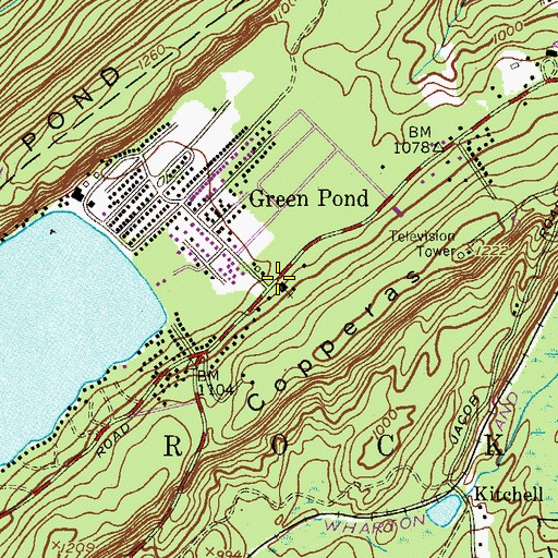 Topographic Map of Saint Simon Roman Catholic Church, NJ
