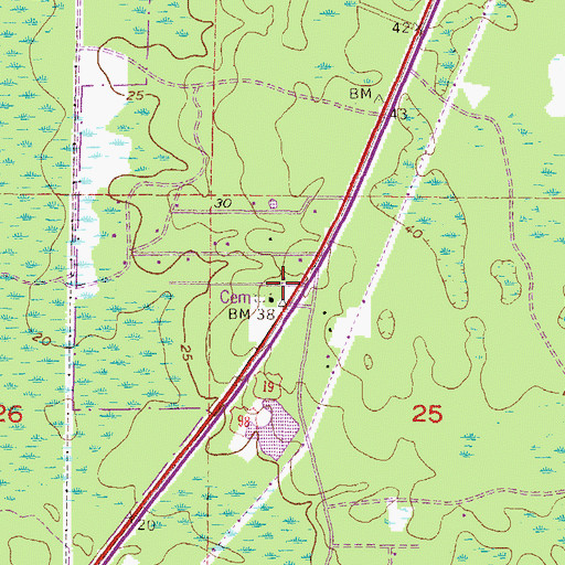 Topographic Map of The Church of Jesus Christ, FL