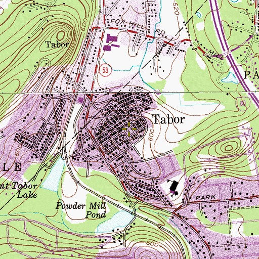 Topographic Map of Reservoir Park, NJ