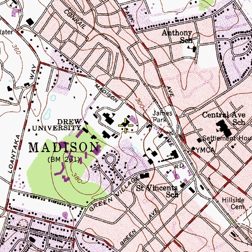 Topographic Map of Sycamore Cottage, NJ